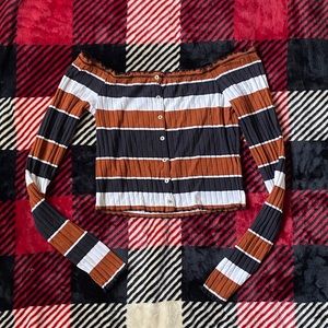 off the shoulder crop top